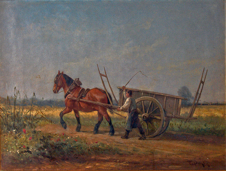 Farmer with horse and cart